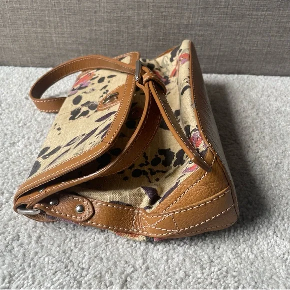 Etienne Aigner Linen & Leather Trim Shoulder Bag - Picture 5 of 12